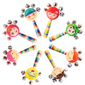 FQ marque enfants colorés en gros jouets en bois hochet bébé
